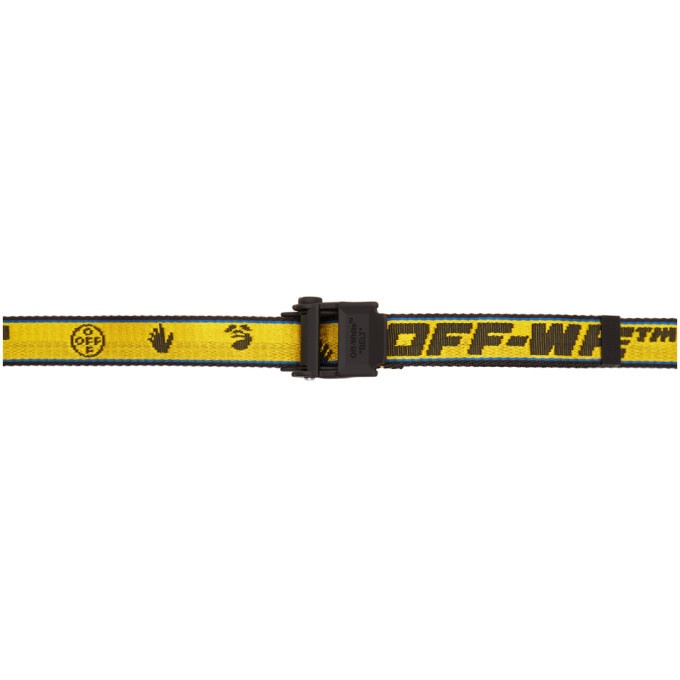 Photo: Off-White Yellow and Black Mini Hybrid Industrial Belt