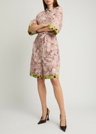Dries Van Noten Doralia Printed Cotton Mini Shirt Dress Pink Other