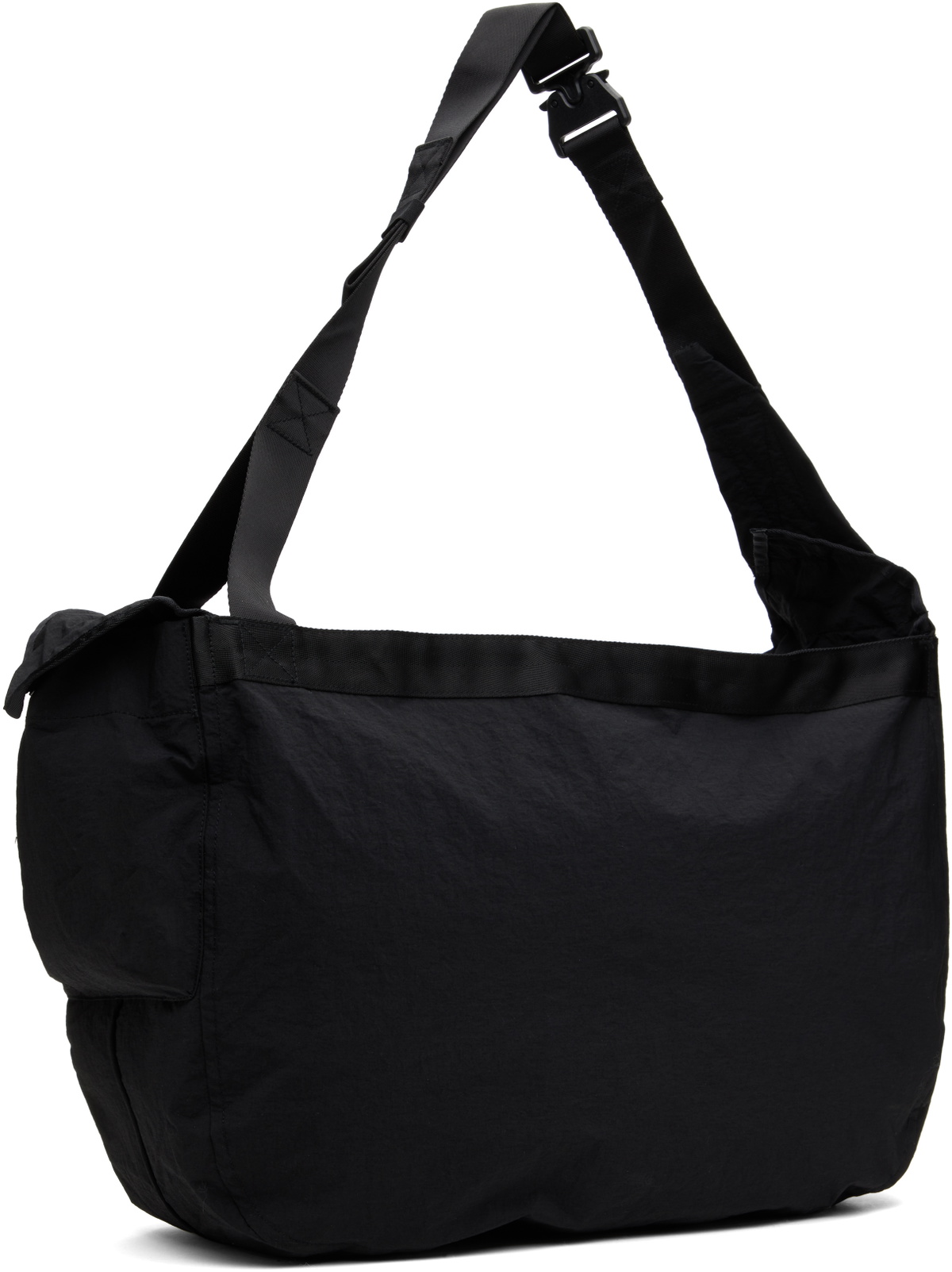C.P. Company Black Plain Paper Touch Zipped Bag