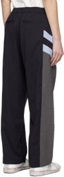 A PERSONAL NOTE 73 Navy Paneled Track Pants