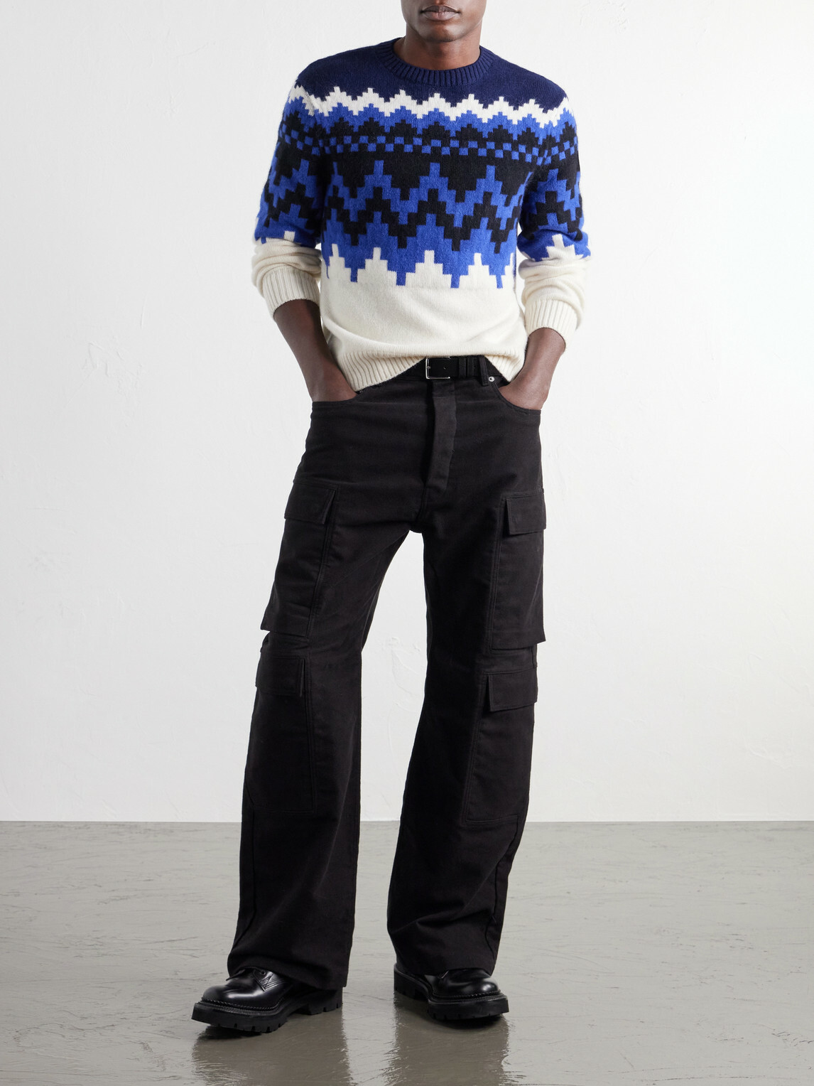 Canada Goose - Eri Intarsia-Knit Wool and Alpaca-Blend Sweater - Blue
