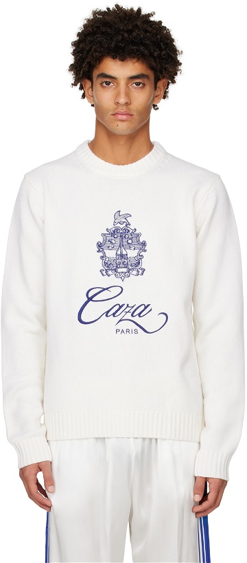 Photo: Casablanca Off-White Embleme De Caza Sweater