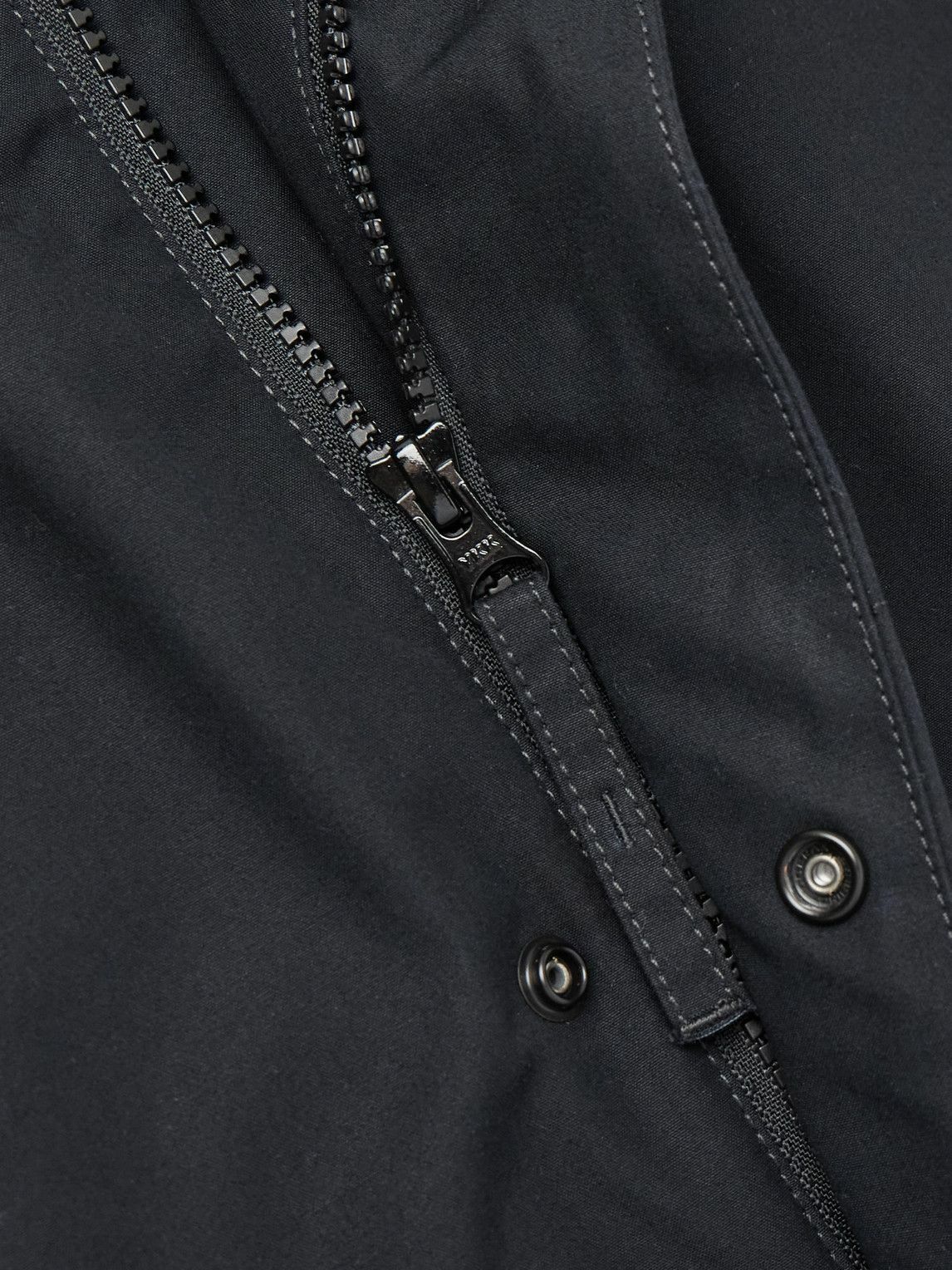 Stone Island - Ghost Logo-Appliquéd Organic Cotton-Canvas Trench Coat - Black