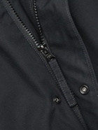 Stone Island - Ghost Logo-Appliquéd Organic Cotton-Canvas Trench Coat - Black
