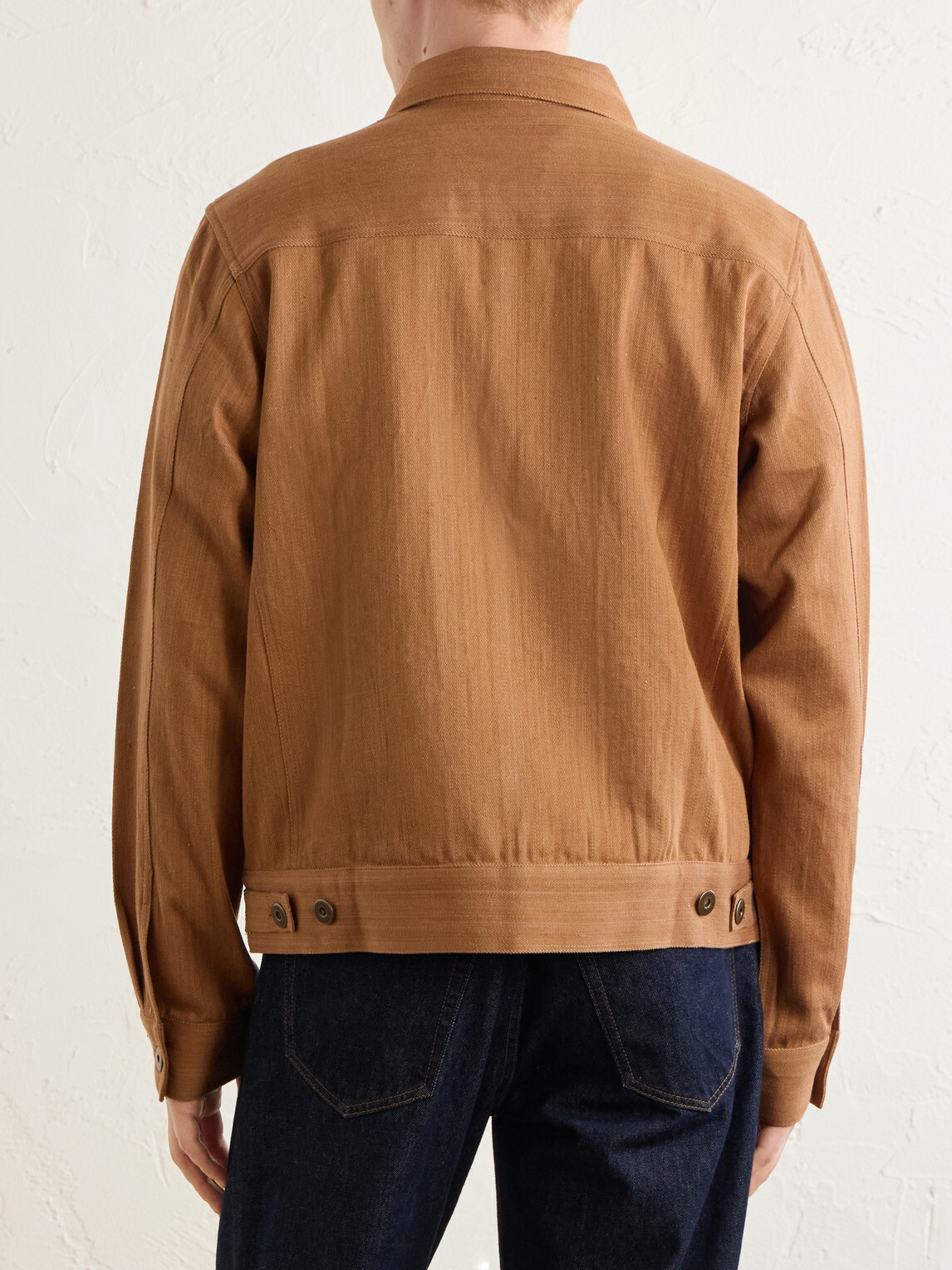 Kardo - Marvin Cotton-Jacquard Trucker Jacket - Brown