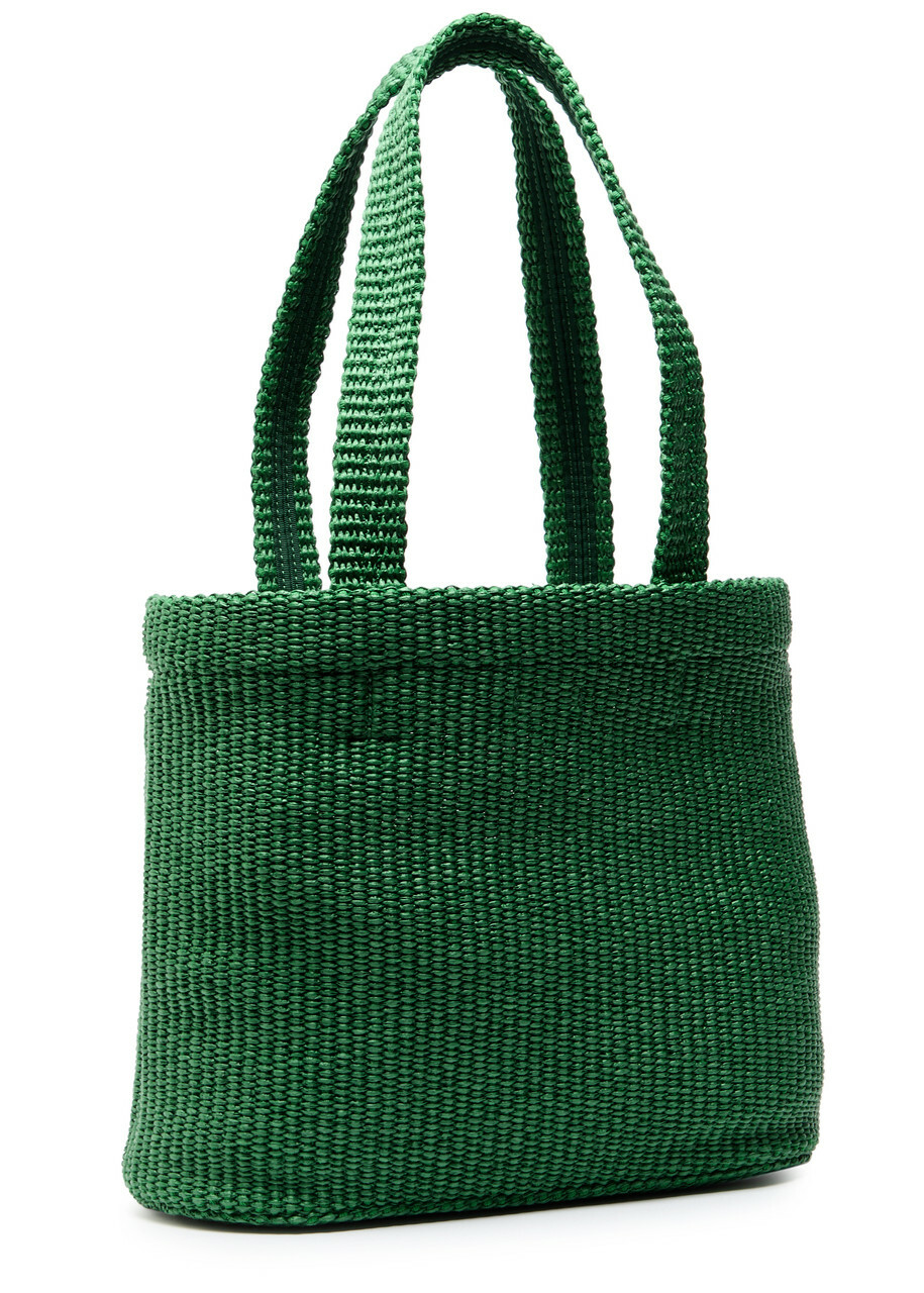 Jimmy Choo Beach Medium Raffia Tote - Green - One Size