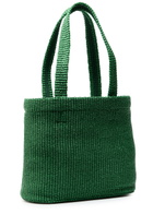 Jimmy Choo Beach Medium Raffia Tote - Green - One Size