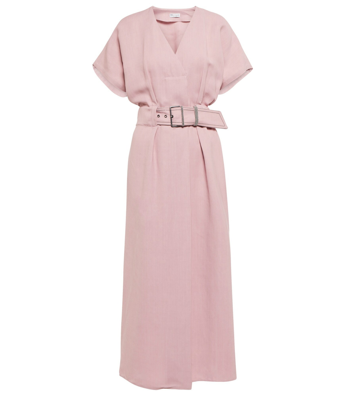 Brunello Cucinelli - Embellished belted midi dress