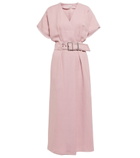Brunello Cucinelli - Embellished belted midi dress