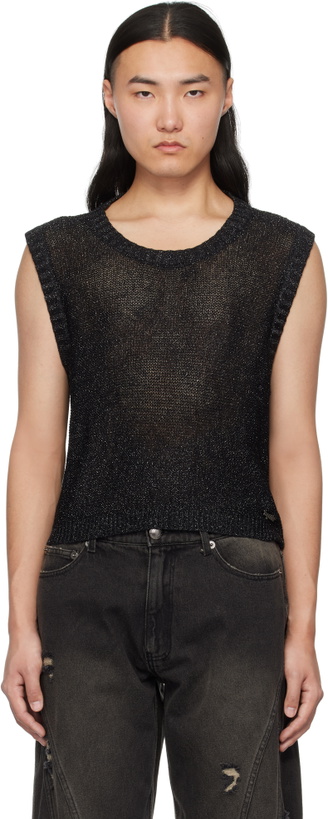 Photo: lesugiatelier Black Glitter Net Vest