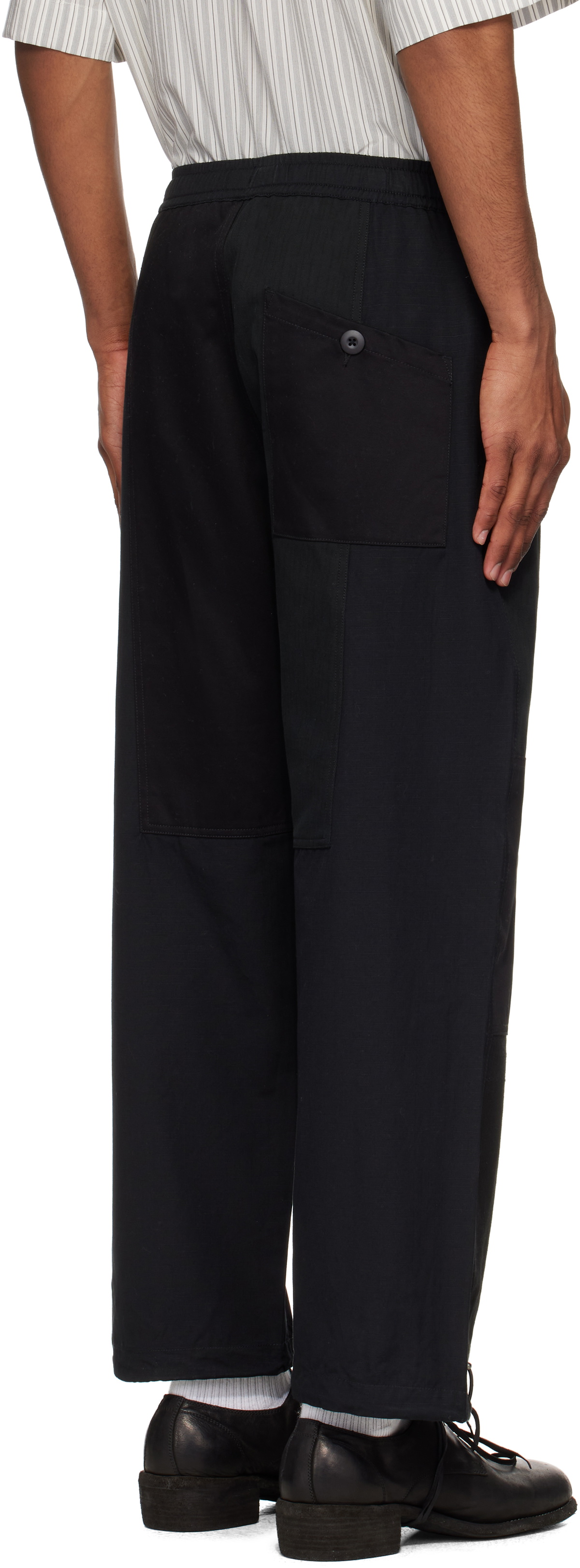 Maharishi Black 6087 Upcycled Loose Cargo Track Pants