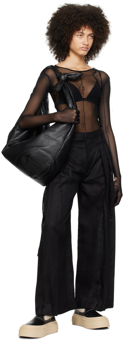 Subtle Le Nguyen Black Pleated Trousers