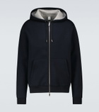 Berluti Zipped hooded sweatshirt with crest