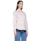 Victoria Beckham Purple Stripe Club Collar Shirt