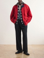 Aimé Leon Dore - Leather-Trimmed Cotton-Blend Jacket - Red