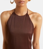 Cala de la Cruz Agnes floral halterneck maxi dress