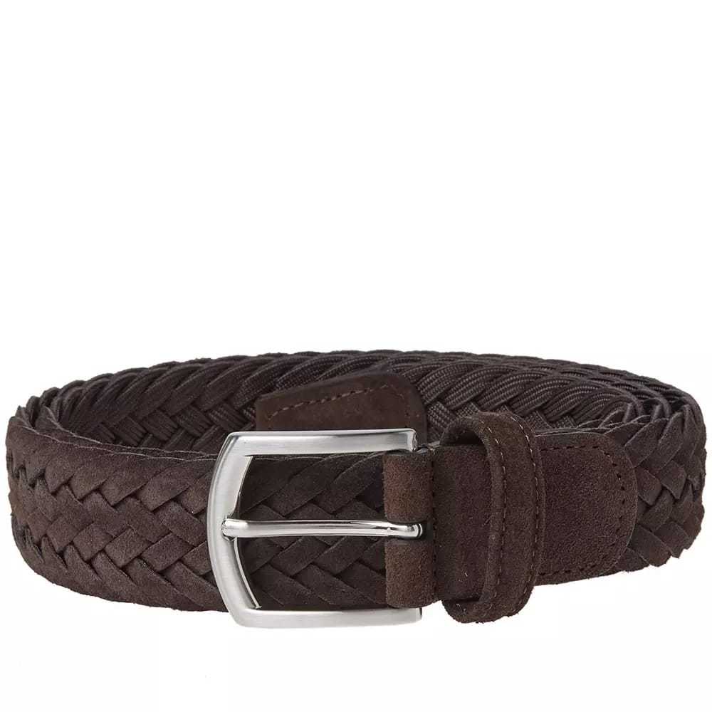 Anderson's Woven Suede Belt Brown Anderson's