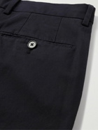 Zegna - Slim-Fit Stretch-Cotton Twill Trousers - Blue