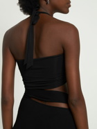 ALEXANDRE VAUTHIER - Halter Neck Jersey Bandeau Top W/ Ring