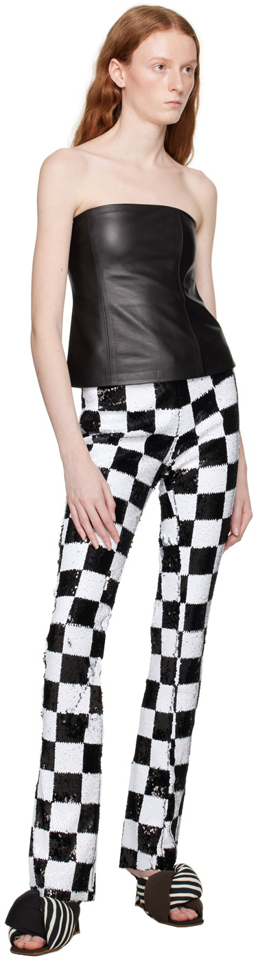 2920041 Black-White Check Trousers main image 1