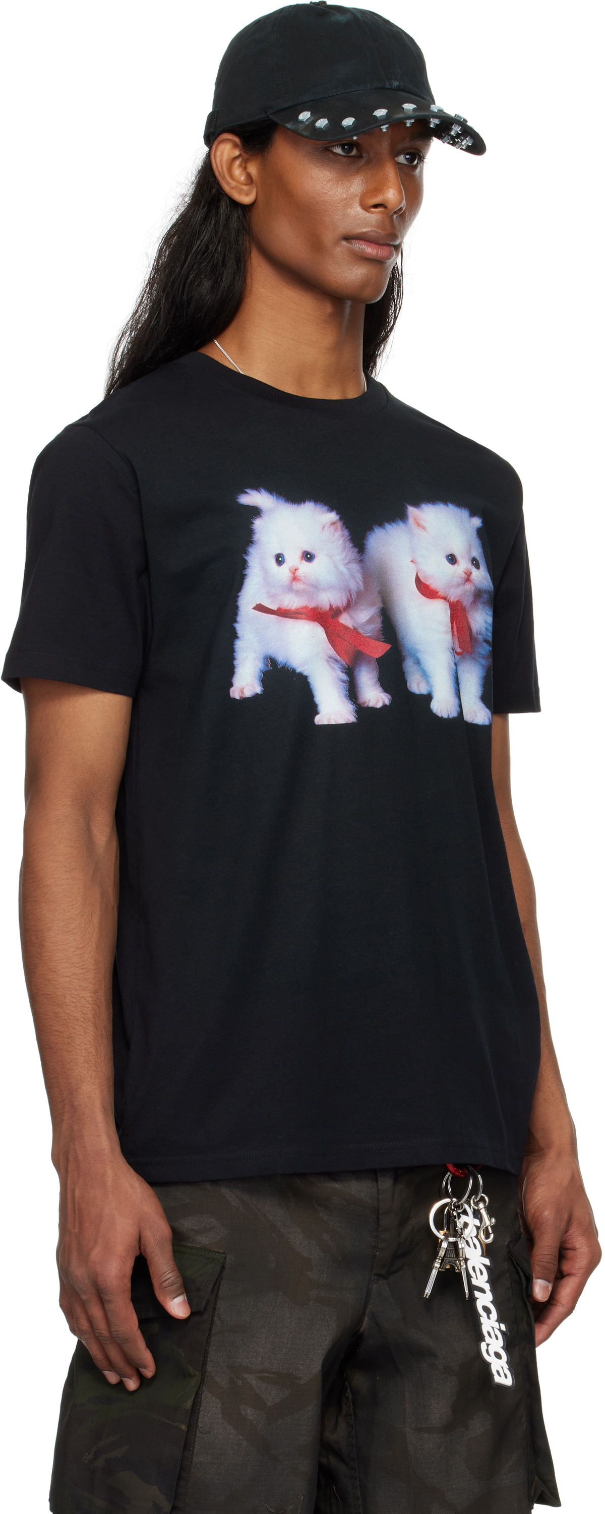 Ashley Williams SSENSE Exclusive Black Kitten Danny T-shirt