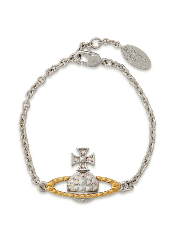 Photo: Vivienne Westwood Mayfair Bas Relief Two-toned Rhodium-plated Bracelet - Silver - One Size