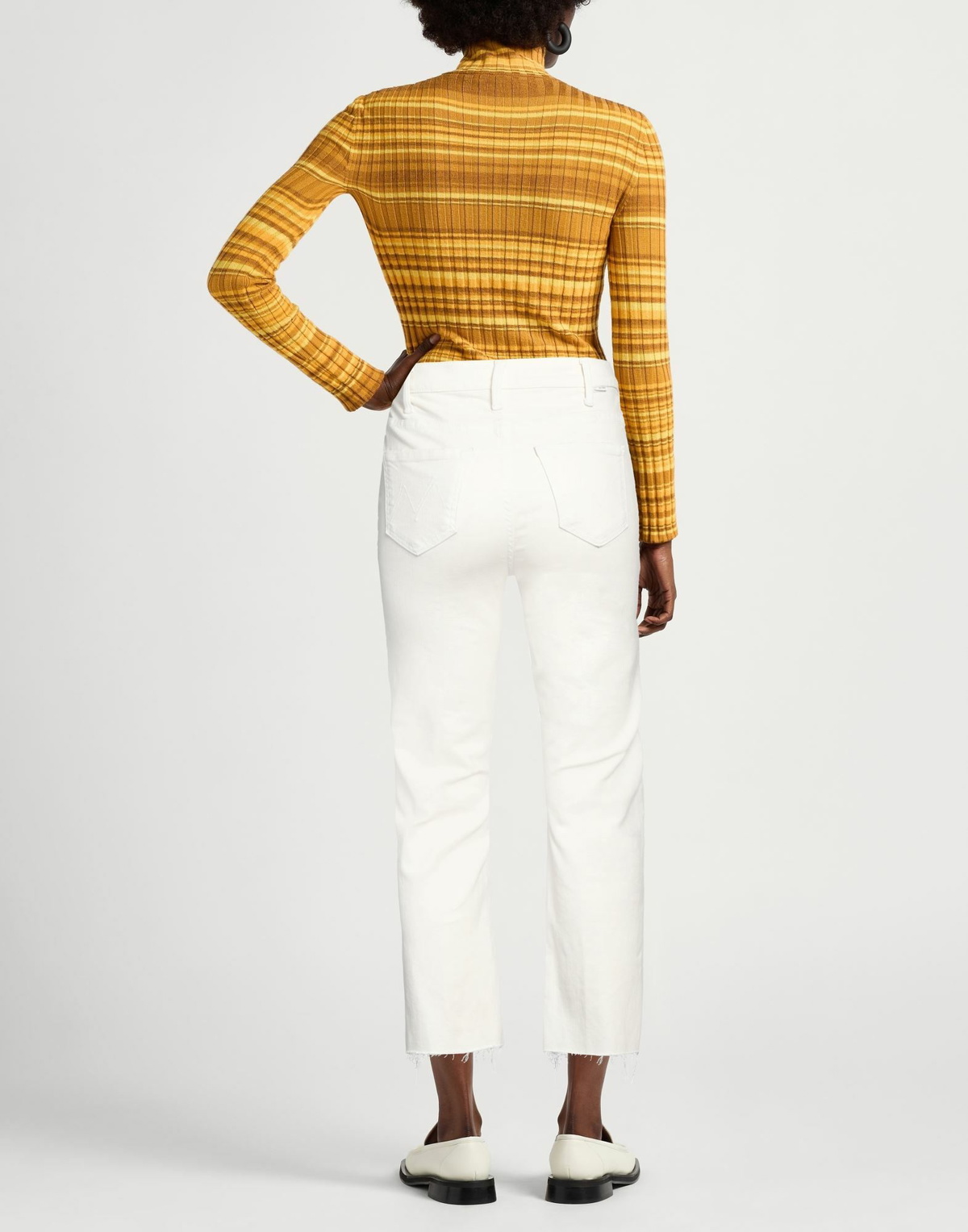 Mother Womens Jeans in Off white