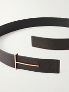 TOM FORD - 3.8cm Full-Grain Leather Belt - Brown