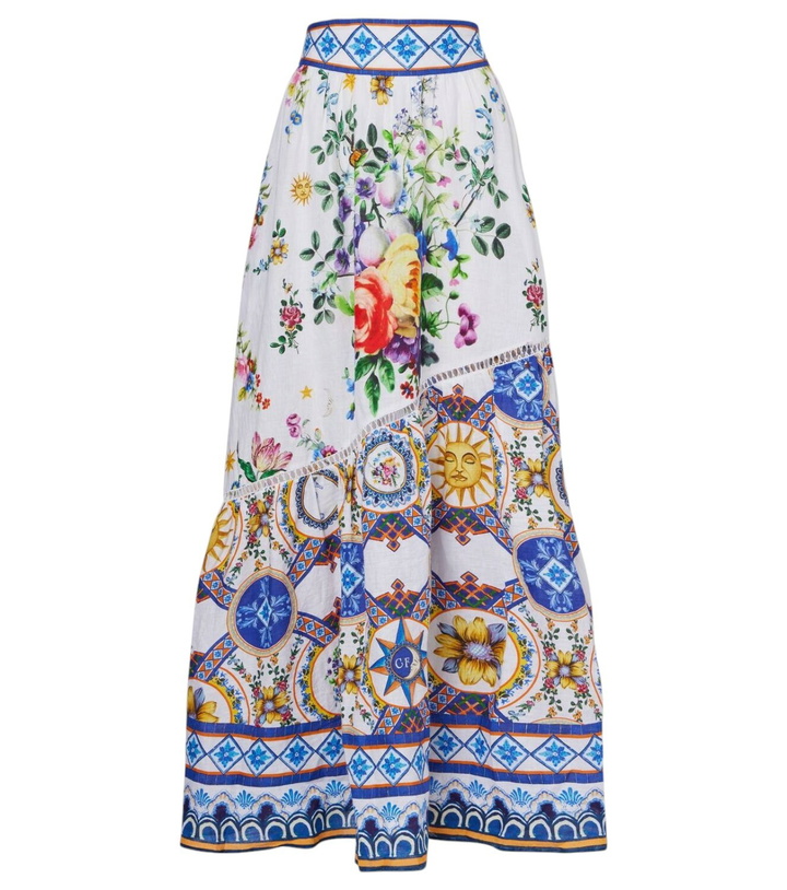 Photo: Camilla Printed linen maxi skirt