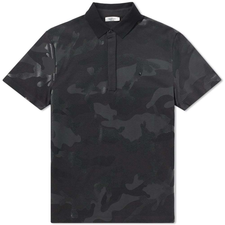 Photo: Valentino Overprinted Camo Polo