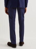 Loro Piana - Slim-Fit Tapered Stretch-Cotton Twill Trousers - Blue