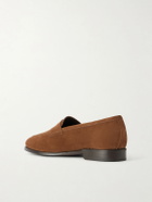 MORJAS - Suede Penny Loafers - Brown