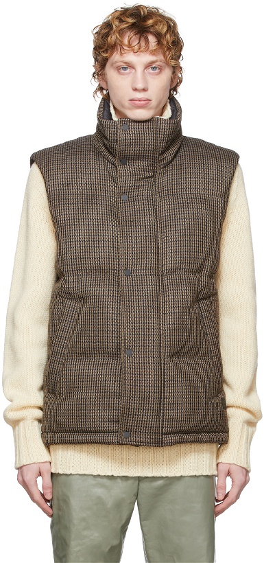 Photo: Dunhill Brown Down Check Vest