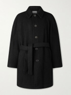 Amomento - Belted Wool-Blend Coat - Black