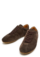 Tods Panelled Suede Sneakers Brown