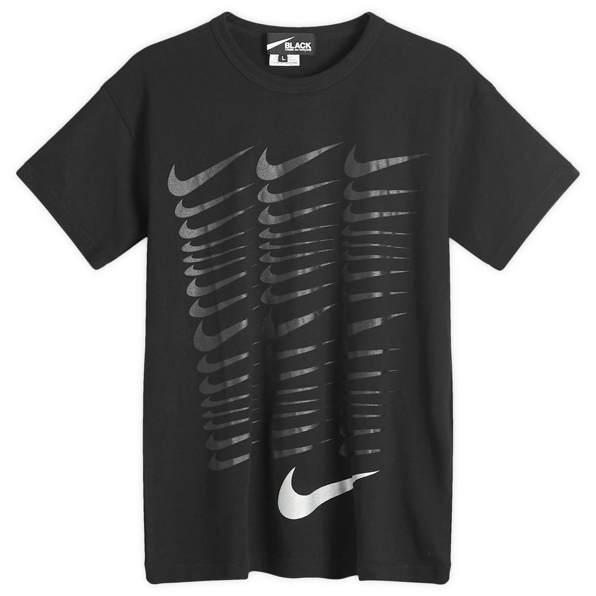 新品2024 BLACK SCORE GRAPHIC PRINT COMME Black Comme Des Garçons: Nike Oversized Logo T-Shirt (Black