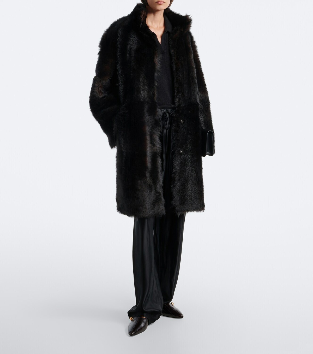 Nour Hammour Blaise shearling coat