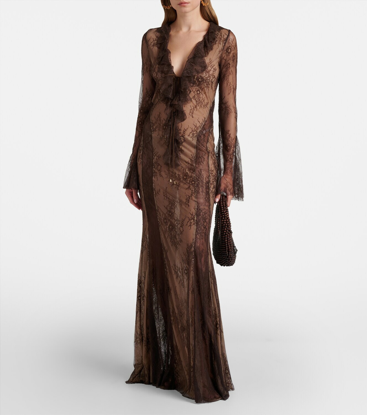 Bananhot Nori lace maxi dress