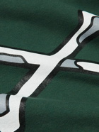 WTAPS - X3.0 Logo-Appliquéd Cotton-Blend Jersey Hoodie - Green