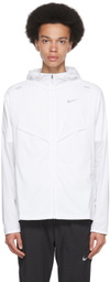 Nike White Packable Windbreaker Jacket