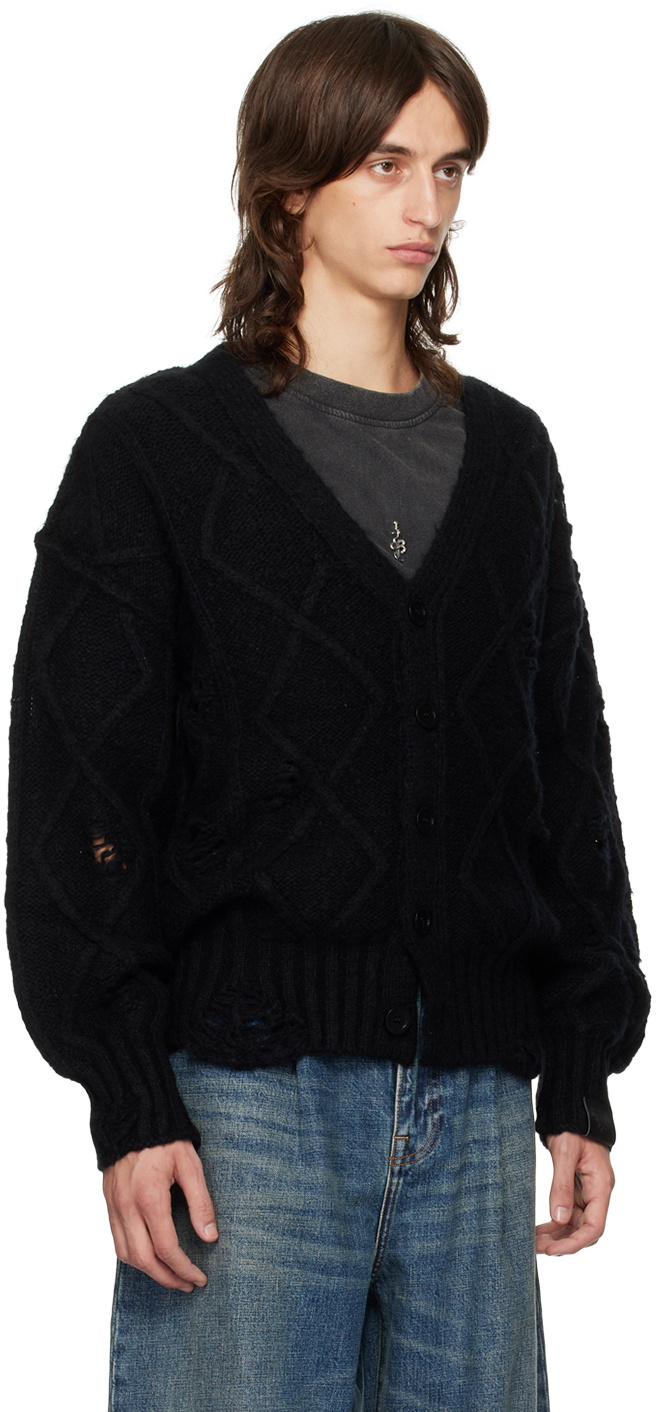 Stolen Girlfriends Club Black Distressed Altered State Cardigan