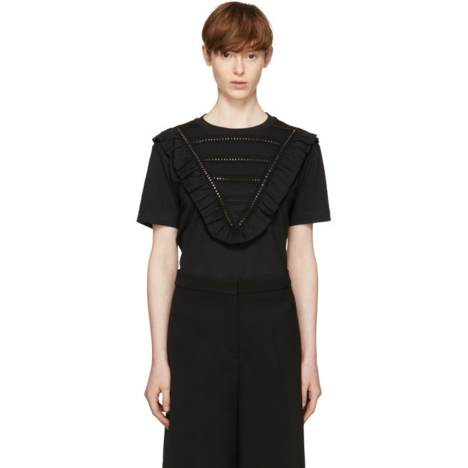 Photo: Stella McCartney Black Lace and Ruffle T-Shirt