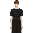 Stella McCartney Black Lace and Ruffle T-Shirt