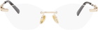 Gucci Gold Cat-Eye Optical Glasses