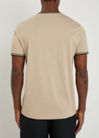Fred Perry Twin Tipped Logo Cotton T-shirt Ecru