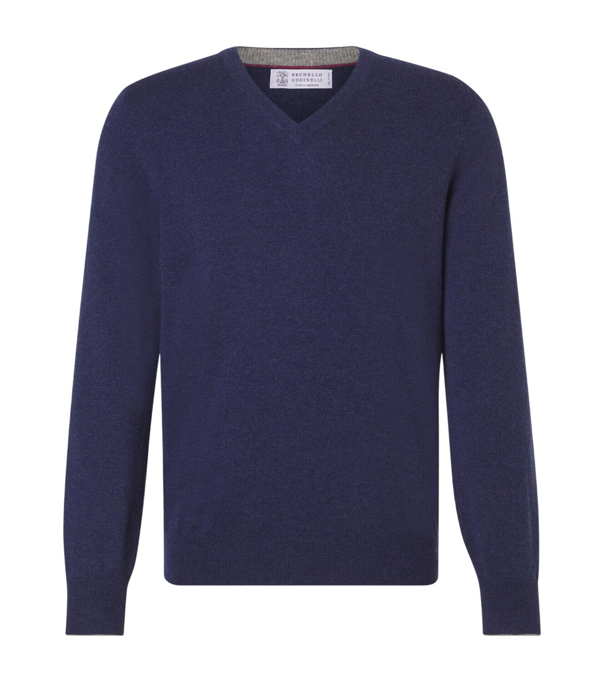 新品　BRUNELLO CUCINELLI 44 カシミヤ ネイビー セーター Flecked sweater for Man in Navy Blue | Brunello Cucinelli