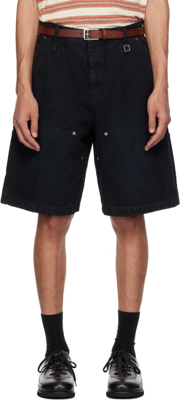 Photo: WOOYOUNGMI Navy Cotton Shorts