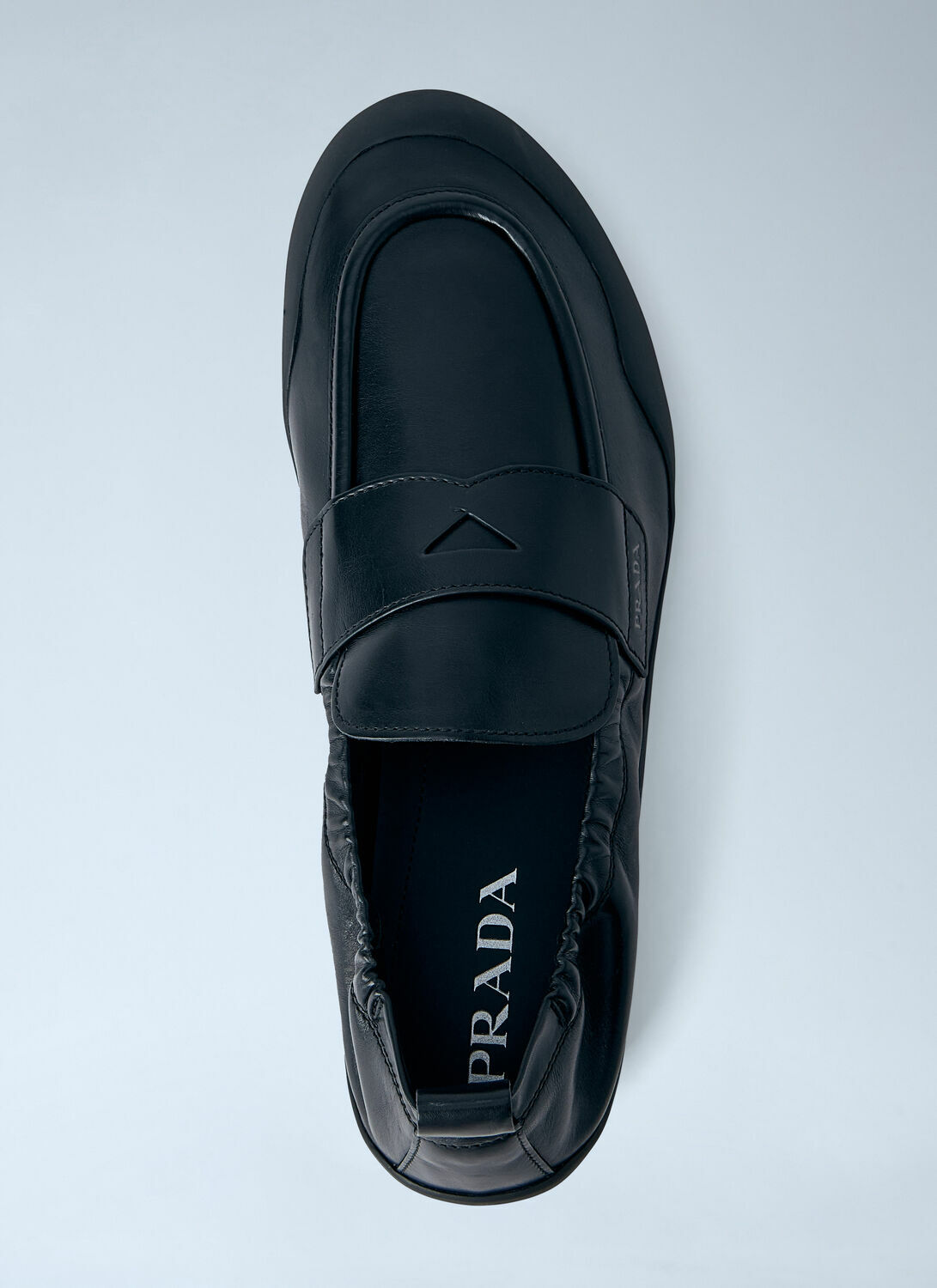 Prada Leather Slip-On Loafers