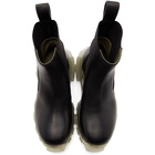 Rick Owens Black Shearling Ankle Boots