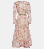 Zimmermann Matchmaker floral linen and silk midi dress